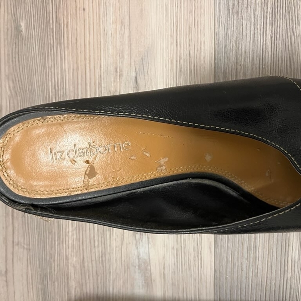 Liz Claiborne Black Women's Slip-On Shoes,mules Size 7.5 - Picture 8 of 8